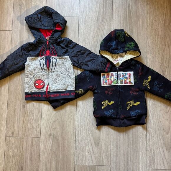 Bundle of 2 Marvel/Spider Man kids full zip hooded sweater kids - Picture 2 of 14